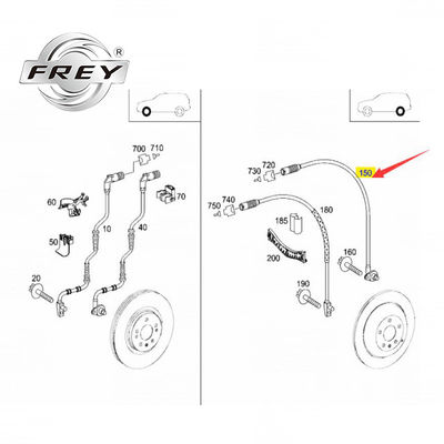 Mercedes W164 X164 W251 V251를 위한 Frey 자동차 부속 후방 아BS 바퀴 속도 감지기 1645400717
